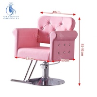 Barbershop, salon de beauté, salon de coiffure, styliste, cuir 360 °   Fauteuil de barbier pivotant capitonné