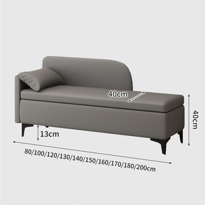 <span class=keywords><strong>Banc</strong></span> <span class=keywords><strong>de</strong></span> fin <span class=keywords><strong>de</strong></span> lit <span class=keywords><strong>de</strong></span> luxe moderne, tabouret rectangulaire rembourré pour <span class=keywords><strong>chambre</strong></span> à coucher, repose-pieds ottoman avec pieds en métal pour hôtel et appartement - Product Image 6