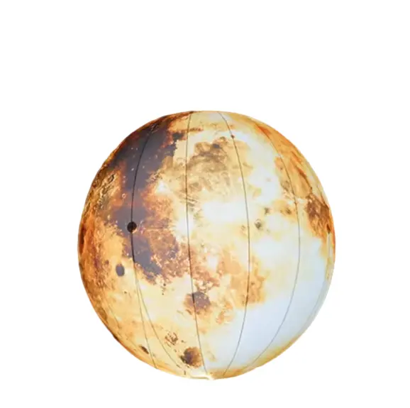 Globos redondos inflables gigantes para publicidad de tierra, Luna, planetas con luces LED
