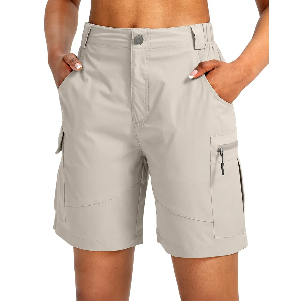 Kleidungshersteller Damen 7 Zoll Wandern Cargo-Shorts mit Taschen schnell trocknend leicht Joggershorts für Damen Golf lässig