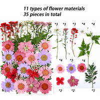 Résine mélangée en gros décoration naturelle bricolage ongles maison artisanat fournitures fleur séchée herbe sèche fleurs pressées pour l'art de pâques
