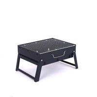 Barbecue portable pliable en fer robuste avec logo personnalisé Shanzhiji, idéal pour le pique-nique, la plage, le camping, mini barbecue au charbon de bois