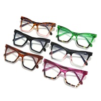 Cat Eye Anti lumière bleue lunettes dames mode optique Prescription lunettes dégradé couleur Transparent lunettes cadre