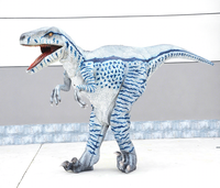 Costume de dinosaure Velociraptor adulte, modèle de simulation, animatronique en métal pour parc d'aventure, parc d'attractions, centre commercial