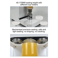 Scelleuse de Bouteilles et Boîtes Portable Rotative Haute Vitesse Facile à Utiliser pour Eau, Bubble Tea, Bouteilles PET Rondes, Boissons en Conserve, Sodas et Bouchons en Aluminium