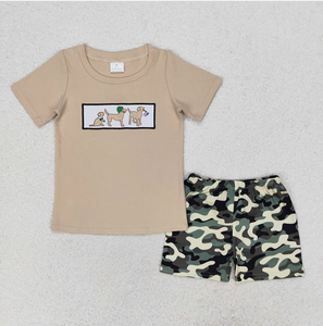 Tenues d'été brodées pour bébés garçons : chemise et short du 4 juillet - Product Image 6