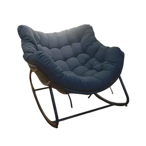 Relax Single Sofa Nordic Rocking Chaise Lounger Indoor Outdoor Wicker Recliner Rattan Swing Egg Chair Living Room Leisure Chair