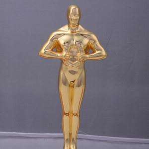26cm premio film classico trofeo placcato in oro uomo statuetta con Base di cristallo di lusso - Product Image 6