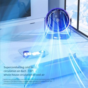 Ventilador de Escritorio sin Aspas de Alta Velocidad, 100 Velocidades, Iluminación, Viento Potente, Batería de Litio de Gran Capacidad para Exteriores y Escritorio - Product Image 2