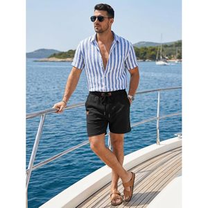 Shorts de sport respirants FOXA pour hommes, taille élastique avec cordon de serrage, 5 ou 7 pouces, pour l'entraînement, la course et la plage, avec poches - Product Image 4