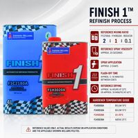 Sherwin Williams Finish 1 F1C2180A VOC Vernis acrylique 2K haute brillance pour automobile F1H3020A Durcisseur pour réparation et rénovation automobile en aérosol