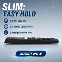 Clavier en plastique silicone personnalisable OEM, télécommande vocale BT noire à 14 boutons pour Android TV Box, garantie 12 mois