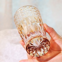 Venta caliente Edo Kiriko hecho a mano cristal copa de vino vaso de chupito nuevo diseño nueva llegada