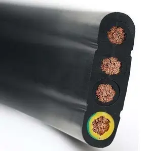 Cable de bomba personalizado, 3X1.5, 3X2.5, 3X3.5mm2, HEPR, Flexible, plano, de goma, sumergible, venta al por mayor