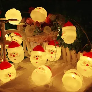 Battery Operated Fairy Led Snowman String Christmas Tree Lights For Holiday Xmas Decoration Indoor Outdoor Bedroom Home
