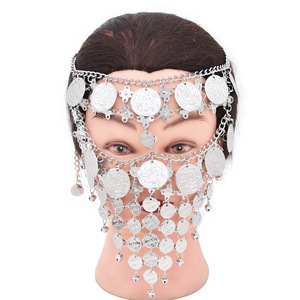 <span class=keywords><strong>Masque</strong></span> rétro en alliage ajouré avec pampilles, voile de cou et <span class=keywords><strong>visage</strong></span>, accessoire de mode pour femme pour la photographie - Product Image 1
