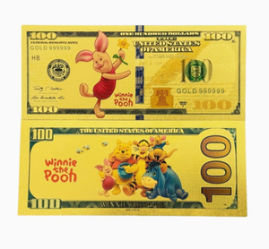 6 Banconote Colorate in Plastica con Lamina d'Oro a Tema Toy Story, Cartoni Animati Americani, per Regali di Natale e Festa Nazionale - Product Image 5