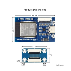 Carte de commande sans fil ESP32 pour écran E-Paper avec WiFi intégré et contrôleur d'écran E-Ink pour projet IoT d'étiquettes électroniques - Product Image 4
