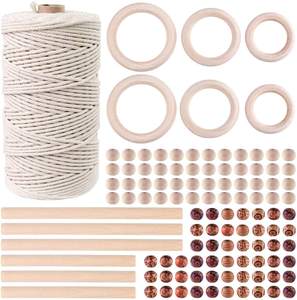 <span class=keywords><strong>Kit</strong></span> de bricolage en <span class=keywords><strong>macramé</strong></span>, bâtons en bois, anneaux, perles colorées, <span class=keywords><strong>kit</strong></span> de capteur de rêves en <span class=keywords><strong>macramé</strong></span> boho - Product Image 1