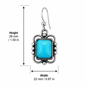 Orecchini Pendenti Vintage con Pietra Verde e Motivi Floreali, Gioielli Etnici per Donne - Product Image 5