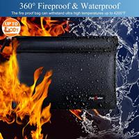 Sac ignifuge imperméable isolé par fermeture à glissière réutilisable personnalisé de taille certifiée