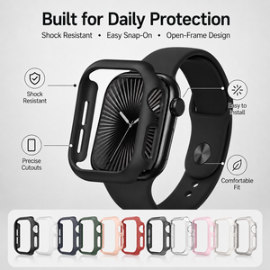 Coque de protection en PC anti-rayures, antichoc, design creux, installation facile, compatible avec <span class=keywords><strong>Apple</strong></span> <span class=keywords><strong>Watch</strong></span> S10 S11, modèle CS003 - Product Image 2