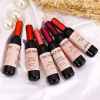 Vente en gros de rouge à lèvres liquide mat en 6 couleurs, teinte à lèvres vin, imperméable, hydratant, longue tenue, gloss à lèvres, mini rouges à lèvres