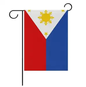 Bendera Taman Filipina sisi ganda kualitas tinggi 12x18 inci bendera halaman Filipina untuk dekorasi dalam dan luar ruangan