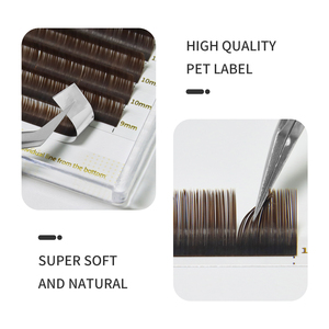 Glamlash Handmade 0.15Mm Nhiều Màu 2 Mẹo Ellipse Lash Mở Rộng Mềm Tự Nhiên Phẳng Hình Dạng Lông Mi - Product Image 2