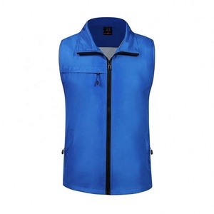 Chaleco de trabajo sin mangas de lona poliéster reversible personalizado al por mayor ropa de abrigo de verano transpirable con cualquier logotipo para trabajo voluntario - Product Image 6