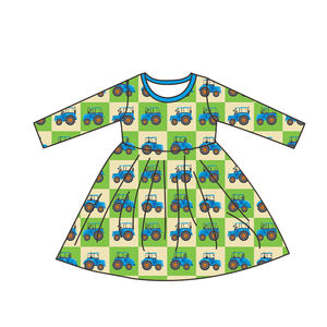 ชุดนอนเด็กทารกพิมพ์ลาย DTG แบบกำหนดเอง เสื้อผ้าเด็กผู้หญิง ชุดพี่น้อง ชุดเดรสไม้ไผ่สำหรับเด็กผู้หญิง ลึกลับ - Product Image 2