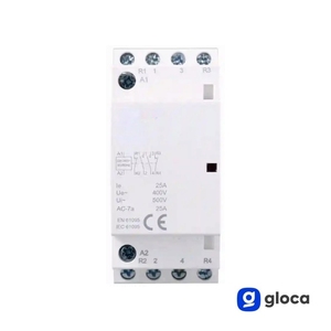 Contactor Gloca para Riel DIN, 4P, 25A, 220V, Trifásico, Automatización Industrial - Product Image 3