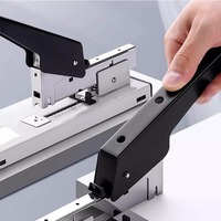 Mini Engrapadora Manual de Oficina para Estudiantes, Multifuncional, de Gran y Mediana Resistencia, para Encuadernación de Libros, Material Plástico, Logotipo Impreso, 100 Unidades