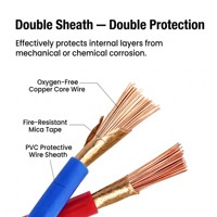 Cable de Cobre Libre de Oxígeno Resistente al Fuego RVS de 2 Núcleos, Multitamaño, con Aislamiento de PVC, Par Trenzado, Directo de Fábrica, para Complejos Residenciales