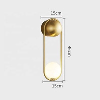 Applique murale LED en U de luxe léger, style moderne nordique minimaliste, dorée, pour salon et fond TV