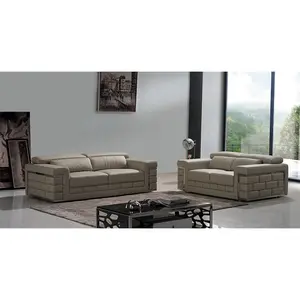 Furnitur Pabrik Langsung Kualitas Tinggi Mewah Abu-abu Sofa Italia Modern Ruang Tamu Set Furniture