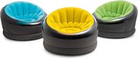 Sofá Portátil Moderno Convertible Plegable Inflable con Tapicería de Tela PVC Flocado Cómodo en Forma de Abanico para Uso en Interiores y Exteriores