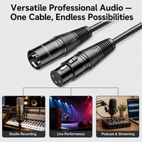 Câble de microphone équilibré Mindpure XLR mâle-femelle 3 broches OFC blindé pour enregistrement en studio, mixage, sonorisation en direct, système PA, podcast
