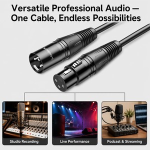 <span class=keywords><strong>Cable</strong></span> de Micrófono Mindpure XLR <span class=keywords><strong>Macho</strong></span> a <span class=keywords><strong>Hembra</strong></span> de 3 Pines, Balanceado, Blindado OFC, para Grabación en Estudio, Mezcladora, Sonido en Vivo, Sistema PA, Podcast - Product Image 4