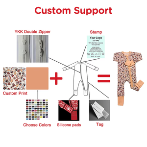 Özel Baskılı Sevimli Bambu Çocuk Pijama Takımları Bahar Karikatür Çocuk Bambu Pijama Tulum - Product Image 3