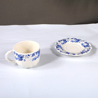 Ensemble cadeau de 12 tasses à café et soucoupes personnalisées de luxe, tasses à thé et soucoupes en céramique en gros