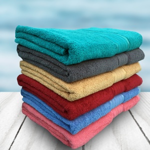 Serviettes éponge douces en coton avec bordure fantaisie - Product Image 3