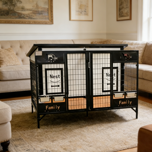 Modernes Zusammenklappbares Holz-Hundehaus für Innenbereich Luxuriöse Haustier-Villa Wasserdichter Hundezwinger für Große Hunde OEM ODM - Product Image 4
