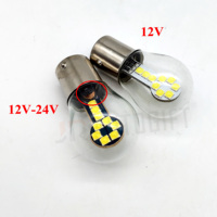Nouveau Canbus blanc 1156 BA15S 3030 18SMD verre P21W 1157 BAY15D P21/5W clignotant et feux de freinage automatique 12V-24V 3030 LED pour voitures