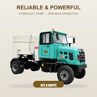 Camion malaxeur à béton autochargeur 3m3, mini mobile, alimentation automatique pour projets agricoles