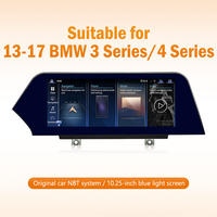 Pantalla de Navegación HD Estilo Blade de 10.25 Pulgadas para BMW Serie 3/4 2013-2017 con Sistema NBT, CarPlay y Android Auto Inalámbricos, Bluetooth