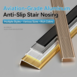 <span class=keywords><strong>Bande</strong></span> de protection <span class=keywords><strong>antidérapante</strong></span> en alliage d'aluminium en forme de L pour escaliers et sols - Durable, imperméable, écologique, plusieurs couleurs, 40 mm * 20 mm - Product Image 1