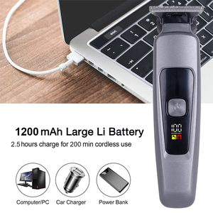 Máquina <span class=keywords><strong>de</strong></span> afeitar <span class=keywords><strong>de</strong></span> corte profesional con pantalla Digital, recortadora <span class=keywords><strong>de</strong></span> <span class=keywords><strong>pelo</strong></span> recargable inalámbrica <span class=keywords><strong>para</strong></span> hombres, suministros <span class=keywords><strong>de</strong></span> peluquería - Product Image 5