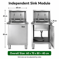 Meja Kerja Pendingin Stainless Steel Komersial untuk Toko Teh Susu, Kedai Kopi, Peralatan Mesin Pembuat Minuman