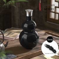 Bouteille d'eau isotherme en acier inoxydable à double paroi en forme de gourde Wukong Black Myth, thermos sous vide, gourde de sport avec sangle